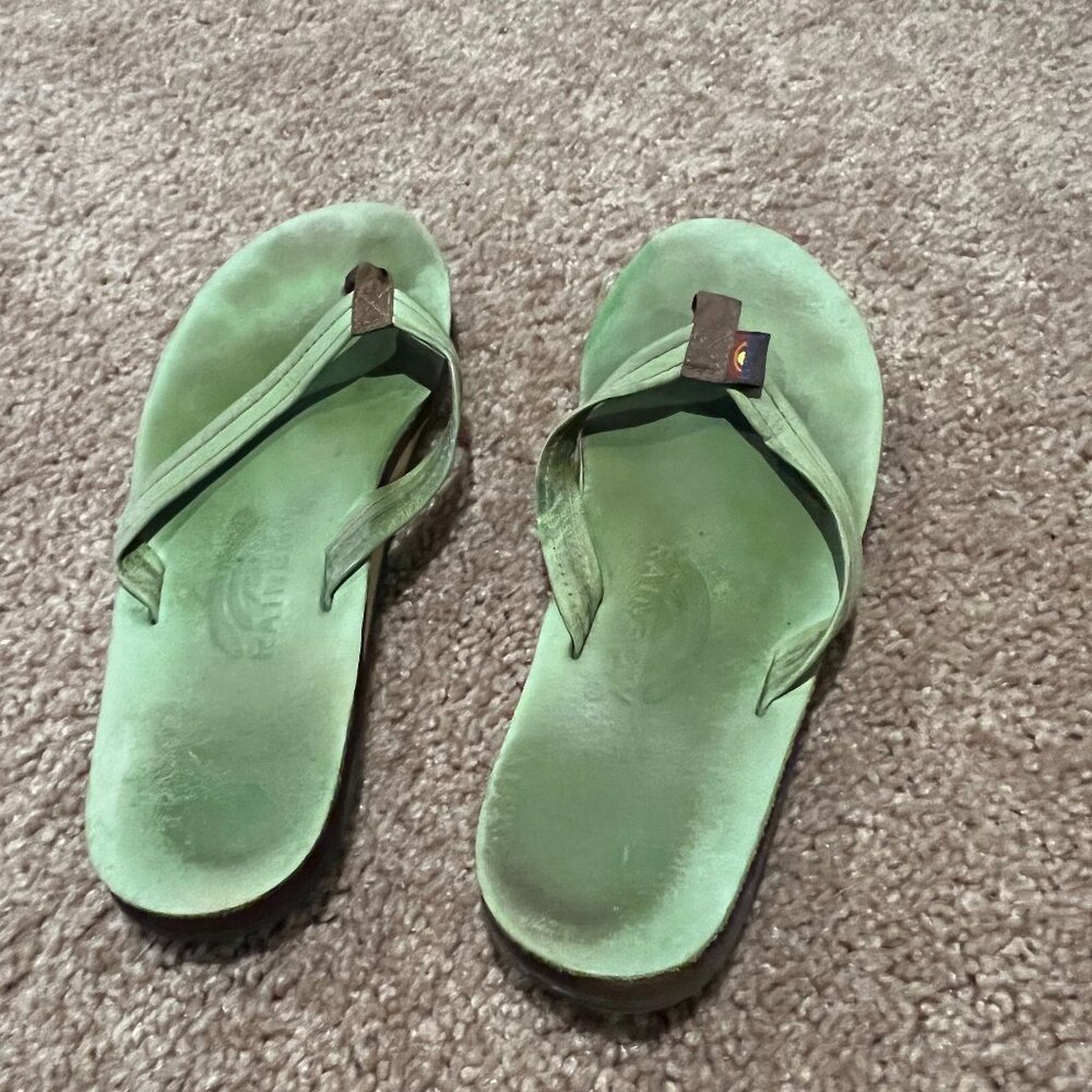 Green Rainbow Sandals 7.5